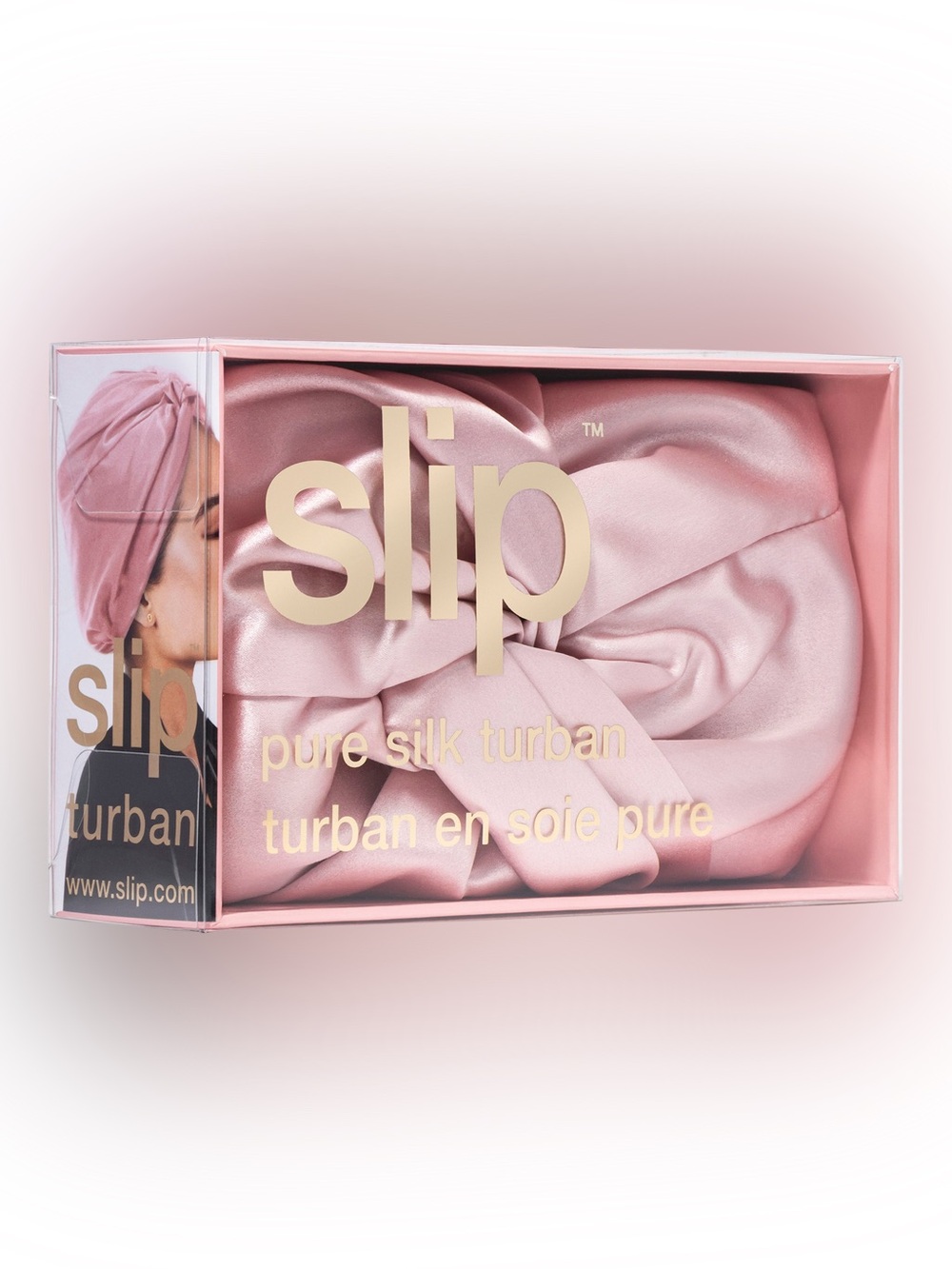 New Slip Pure Silk Turban Pink